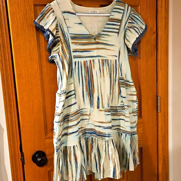 Anthropologie THML Can't Resist Cotton Criss Cross Neck Mini Dress sz.S - Picture 11 of 11